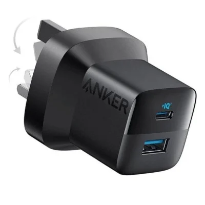 Anker 323 Charger With 322 Usb-C To Usb-C Cable (33W , 3Ft) -Black